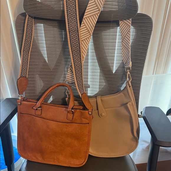 Handbags - Brown and Beige Crossbody Bags